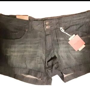 MOSSIMO SUPPLY CO Jean Shorts Womans Size 17 Fits 6 Blue NWT
